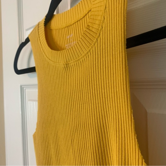 NWT Aerie Mustard Yellow Ribbed Crop Top, size S - Picture 5 of 7